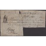 Bladud Bank, Bath, for Atwood, Abrahams, Collett, Salmon & Harris, Â£5, 4 February 1809, seri...