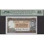 Reserve Bank of Australia, 10 Shillings, ND (1961-6), serial number AH/25 024905, Coombs and...