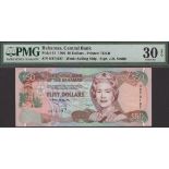 Central Bank of the Bahamas, $50, 1996, serial number H874197, Smith signature, in PMG holde...