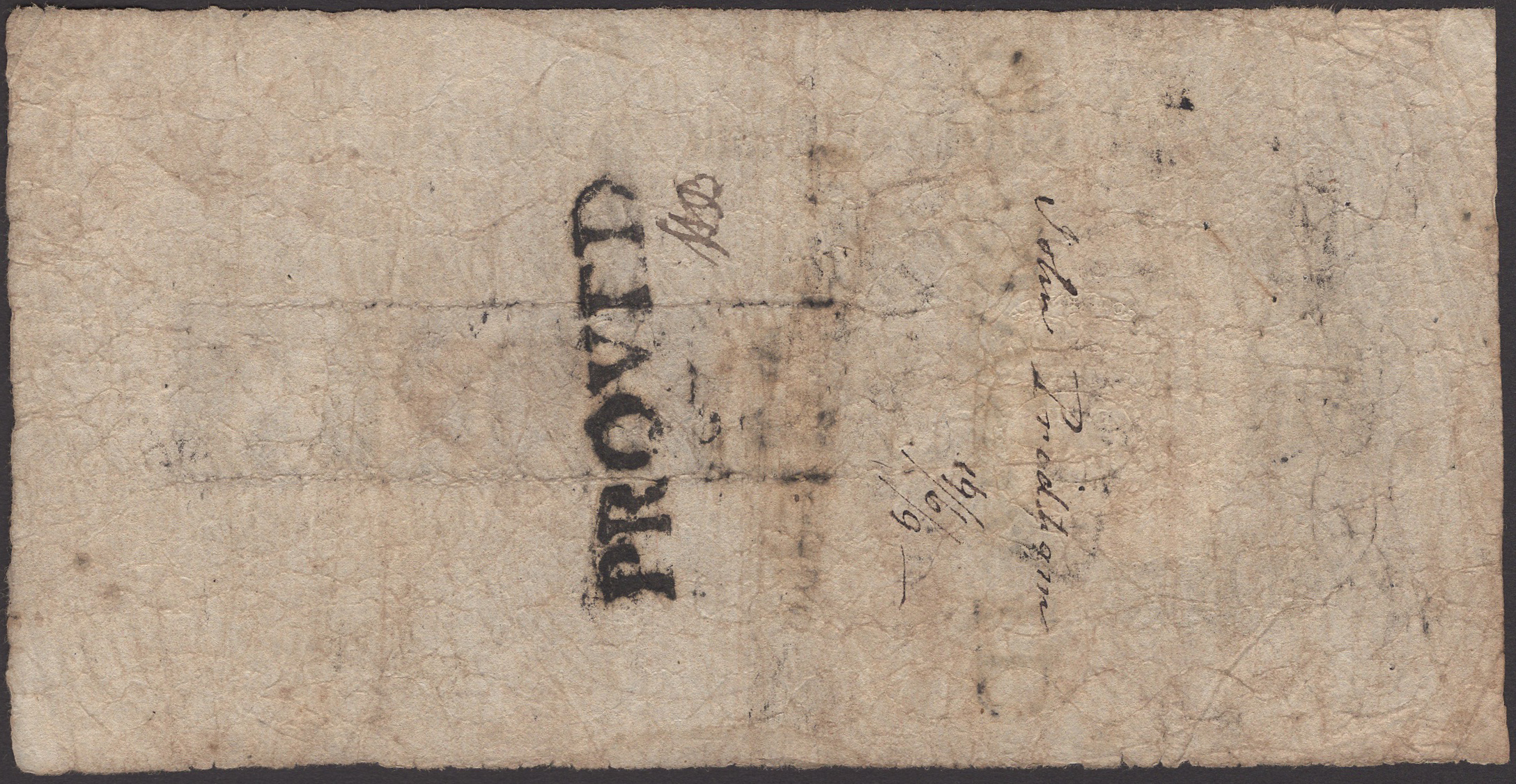 Western Bank, Exeter, for John Wilcocks, Sons & Compy, Â£1, 15 May 1809, serial number F 6889... - Image 2 of 2