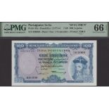 Banco Nacional Ultramarino, Portuguese India, specimen 100 Escudos, 2 January 1959, serial n...