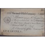 Horwood Well Bank, for Edmund Griffith, Donovan & Co, unissued 1 Guinea, 180-, no signatures...
