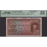 Banco Nacional Ultramarino, Portuguese India, printers archival specimen 10 Rupias, 29 Novem...