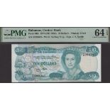 Central Bank of the Bahamas, $10, 1974 (1984), serial number E099045, Smith signature, in PM...