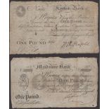 Kentish Bank, for Penfold, Springet & Penfold, Â£1, 24 October 1814, serial number 30965, als...