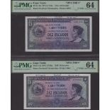 Banco Nacional Ultramarino, Cape Verde, printers archival specimen 10 Escudos (2), 16 Novemb...