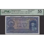 Banco Nacional Ultramarino, Portuguese India, printers archival specimen 20 Rupias, 29 Novem...