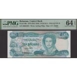 Central Bank of the Bahamas, $10, 1974 (1984), serial number E064453, Smith signature, in PM...