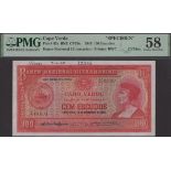 Banco Nacional Ultramarino, Cape Verde, printers archival specimen 100 Escudos, 16 November...