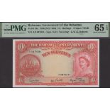 Bahamas Government, 10 Shillings, ND (1963), serial number A/3 047631, Higgs, Sweeting and R...