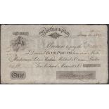 Northampton Bank, for Richard Marriott & Co., Â£1, 16 May 1809, serial number E336, Marriott...