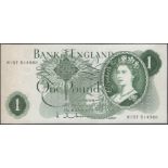 ERROR: Bank of England, Jasper Q. Hollom, Â£1, 27 February 1963, serial number H15T 514560, c...