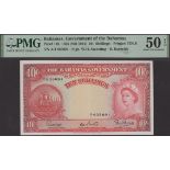 Bahamas Government, 10 Shillings, ND (1954), serial number A/1 935691, Higgs Sweeting and Bu...