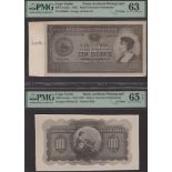 Banco Nacional Ultramarino, Cape Verde, obverse and reverse archival photographs showing des...