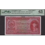 Banco Nacional Ultramarino, Portuguese India, printers archival specimen 50 Rupias, 29 Novem...