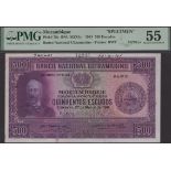 Banco Nacional Ultramarino, Mozambique, printers archival specimen 500 Escudos, 27 March 194...