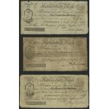 Huddersfield Commercial Bank, for Benjamin & Joshua Ingham & Co., Â£1 and 1 Guinea (2), 1811,...