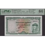 Banco Nacional Ultramarino, Portuguese India, specimen 600 Escudos, 2 January 1959, serial n...