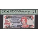 Central Bank of the Bahamas, $20, 1974 (1984), serial number K317760, Smith signature, in PM...