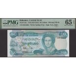 Central Bank of the Bahamas, $10, 1974 (1984), serial number D664614, Allen signature, in PM...