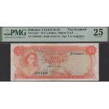 Central Bank of the Bahamas, replacement $5, 1974, serial number Z008466, Donaldson signatur...