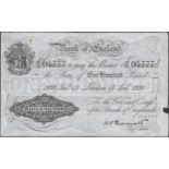 Bank of England, Kenneth O. Peppiatt, Â£100, London, 17 January 1938, serial number 57/O 0577...