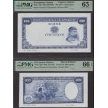 Banco Nacional Ultramarino, Portuguese Guinea, obverse and reverse colour die proofs for 10...