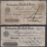 Burlington & Driffield Bank, for Harding, Smith & Stansfeld/Faber, Â£5 (2), 18 November 1836,...