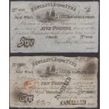 Newcastle upon Tyne Joint Stock Banking Company, unissued Â£5, 18-, serial number 9342, also...