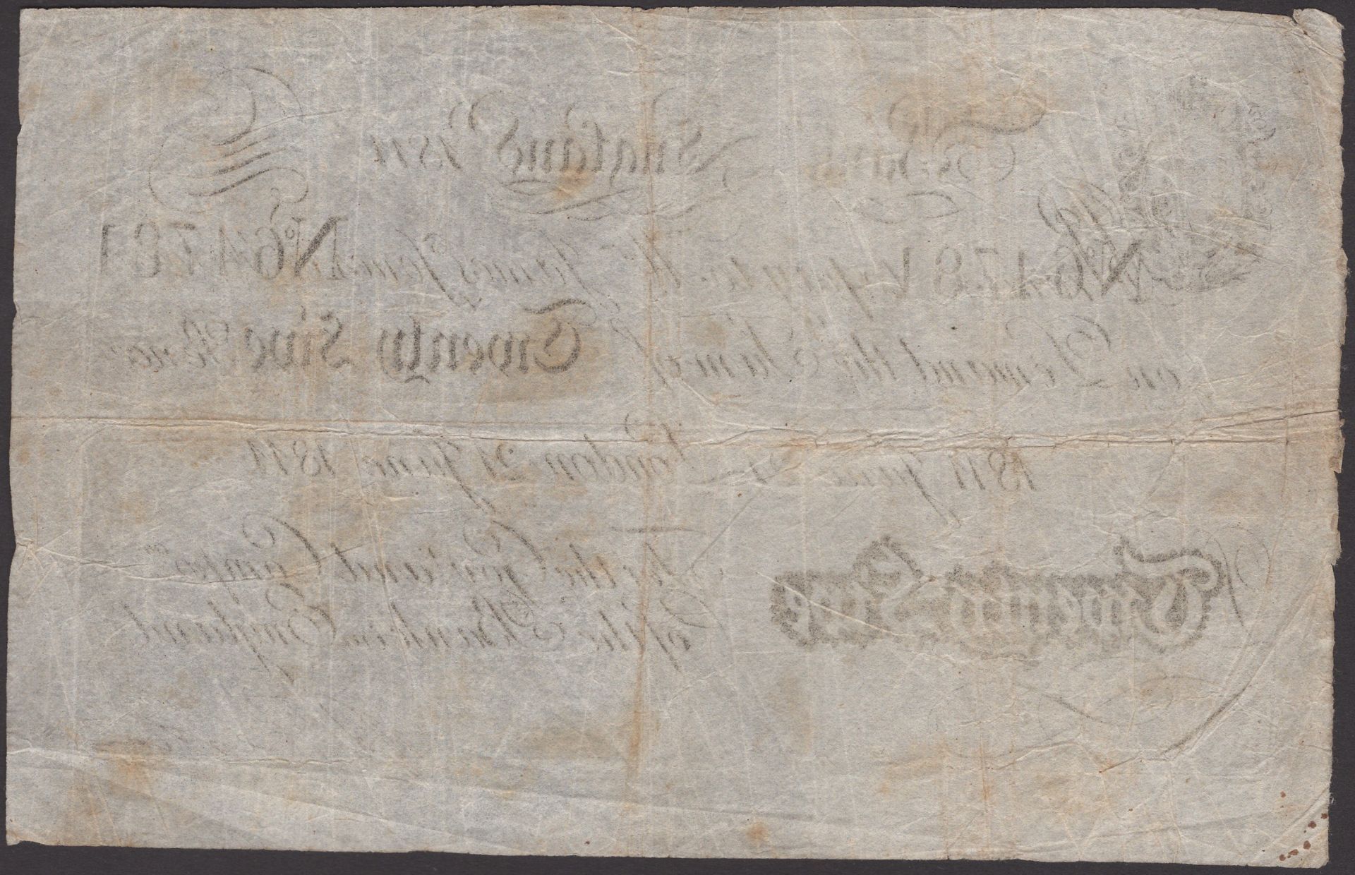 Fleet Bank in England, 25 Pence, 21 June 1811, serial number 64781, signature of R. Denton,... - Bild 2 aus 2