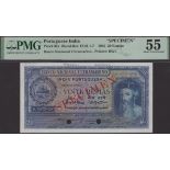 Banco Nacional Ultramarino, Portuguese India, specimen 20 Rupias, 29 November 1945, no seria...