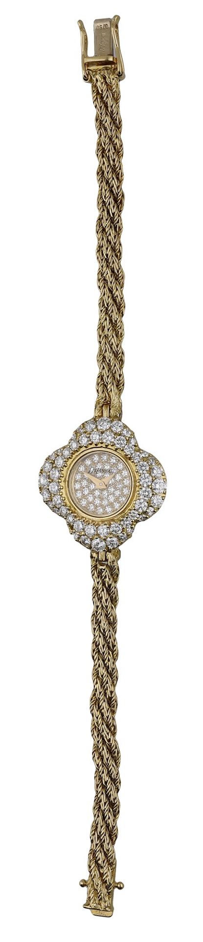 De Laneau. Retailed by Kutchinsky. A lady's gold and diamond-set bracelet watch, Ref. 11072/... - Bild 3 aus 3