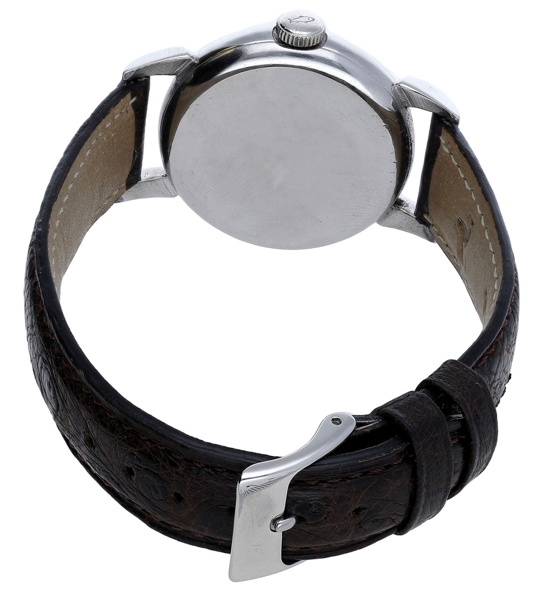 IWC, Schffhausen. A steel wristwatch, circa 1940. Movement: manual winding. Dial: silvered... - Bild 2 aus 3