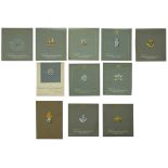 Of Infantry interest: Assorted hand-painted Regimental artist design pattern cards for sweet...