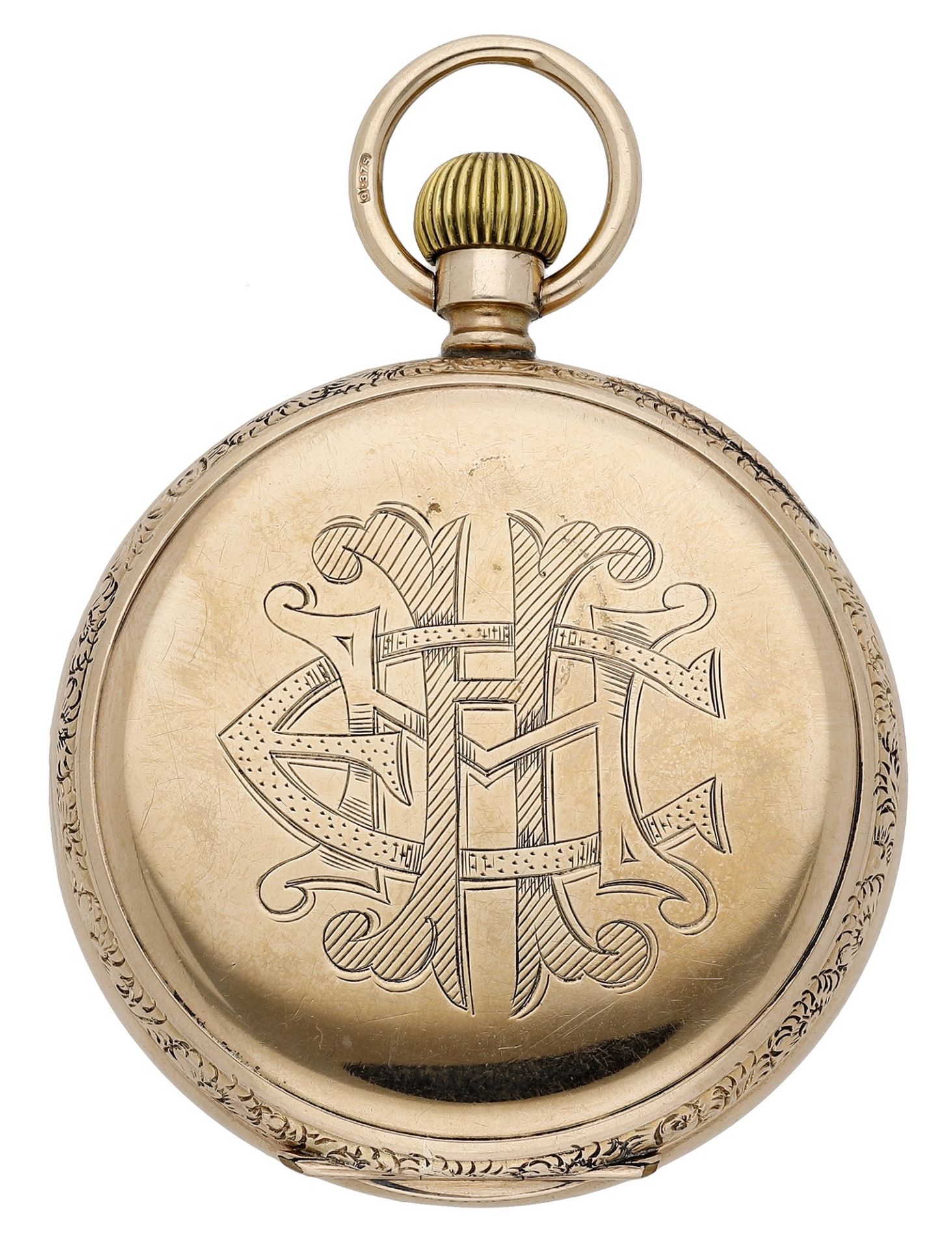 Waltham. A gold open-faced keyless watch, Presented to Sgt. H.E. Holmes D.C.M from the Offic... - Image 4 of 5