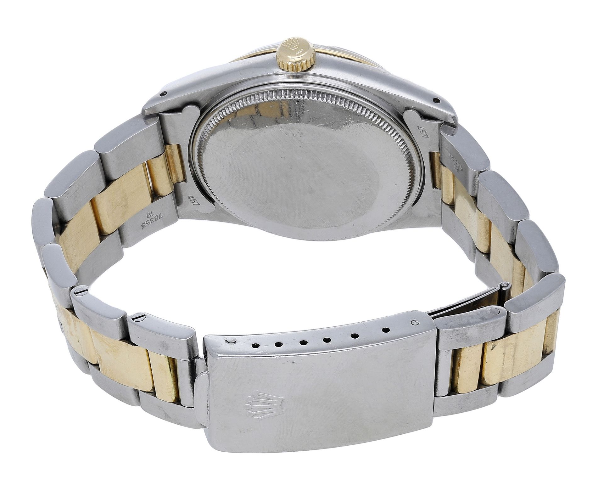 Rolex. A stainless steel and gold automatic wristwatch with date and bracelet, Ref. 15003, O... - Image 2 of 3