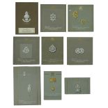 Of Scottish Regimental interest: Assorted hand-painted Regimental artist design pattern card...