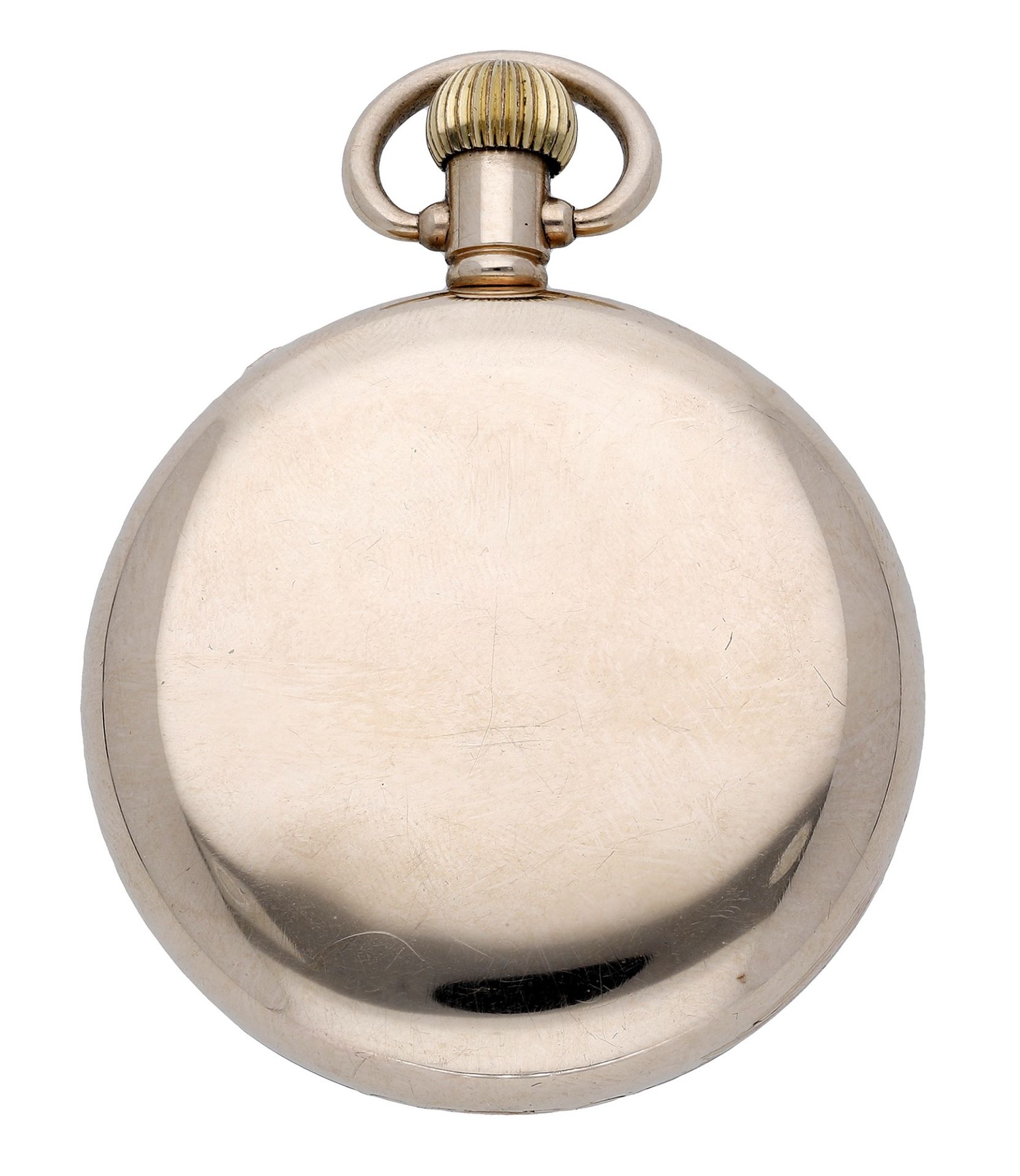 J. W. Benson. A gold open-faced keyless watch, 1928. Movement: gilt, lever escapement, 15 j... - Image 2 of 3