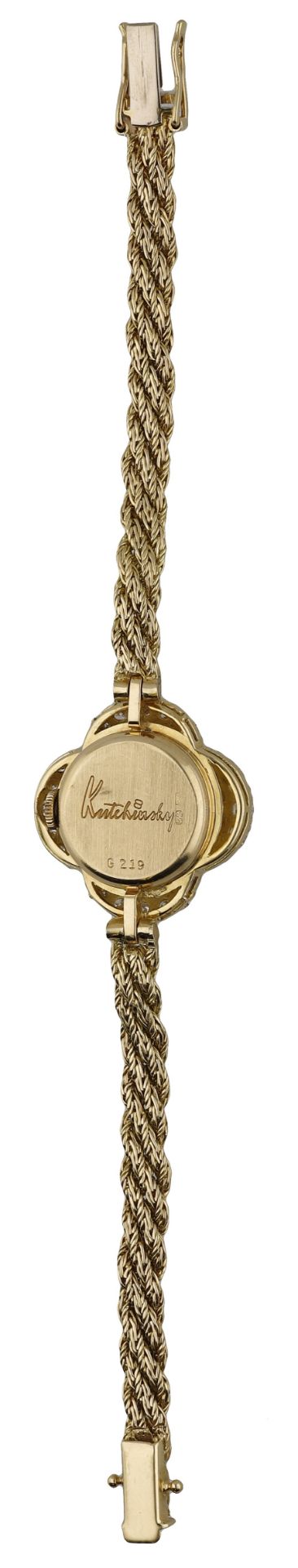 De Laneau. Retailed by Kutchinsky. A lady's gold and diamond-set bracelet watch, Ref. 11072/... - Bild 2 aus 3