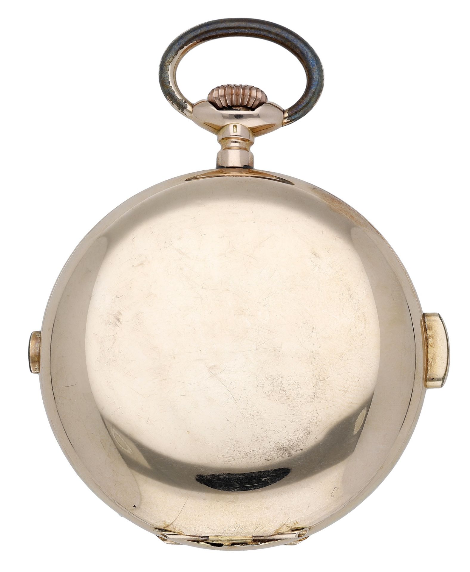 Swiss. A gold hunting cased minute repeating keyless watch with chronograph, circa 1900. Mo... - Image 2 of 5