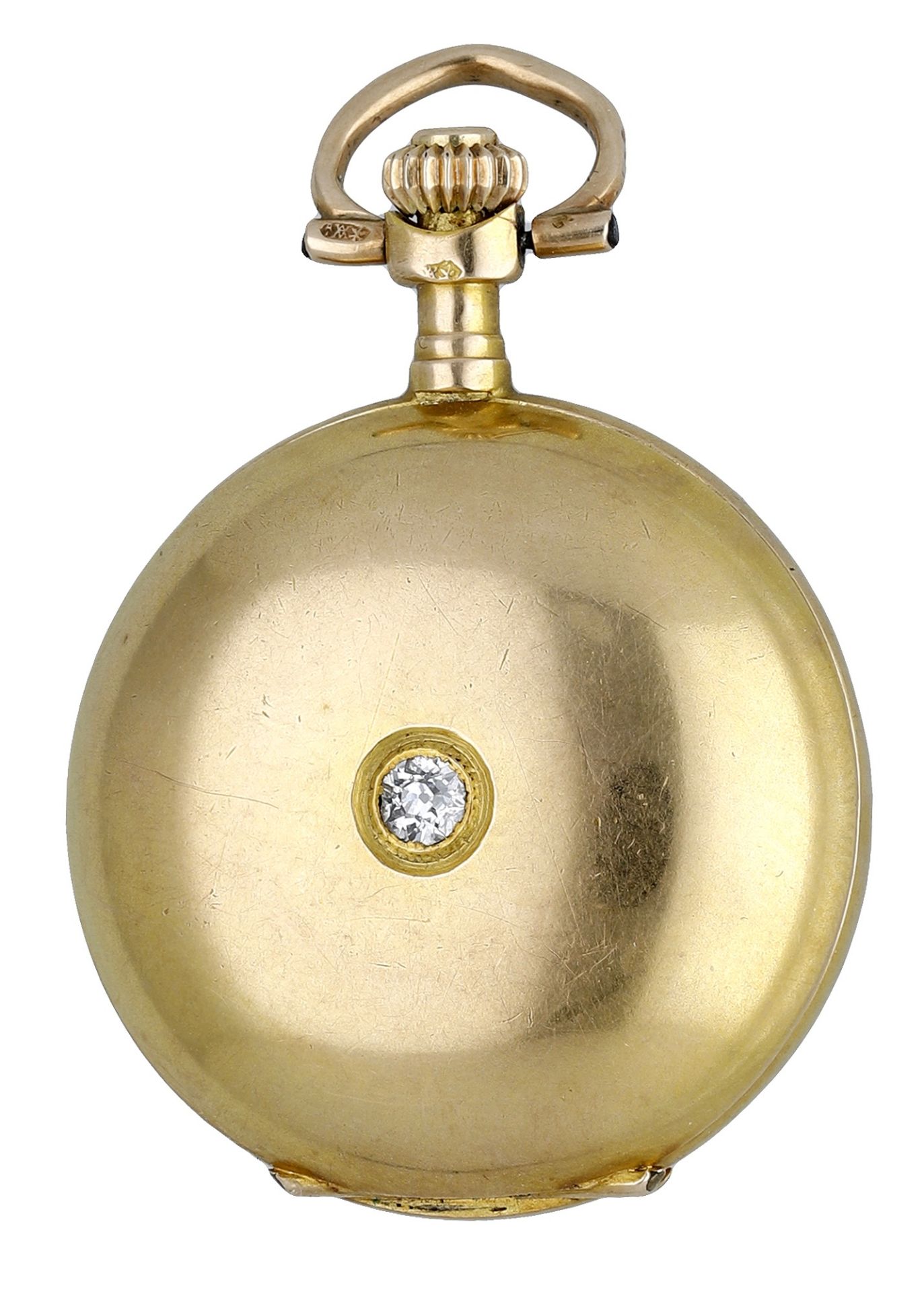 Swiss. A small lady's gold and diamond-set hunting cased keyless watch, circa 1910. Movemen... - Image 2 of 5