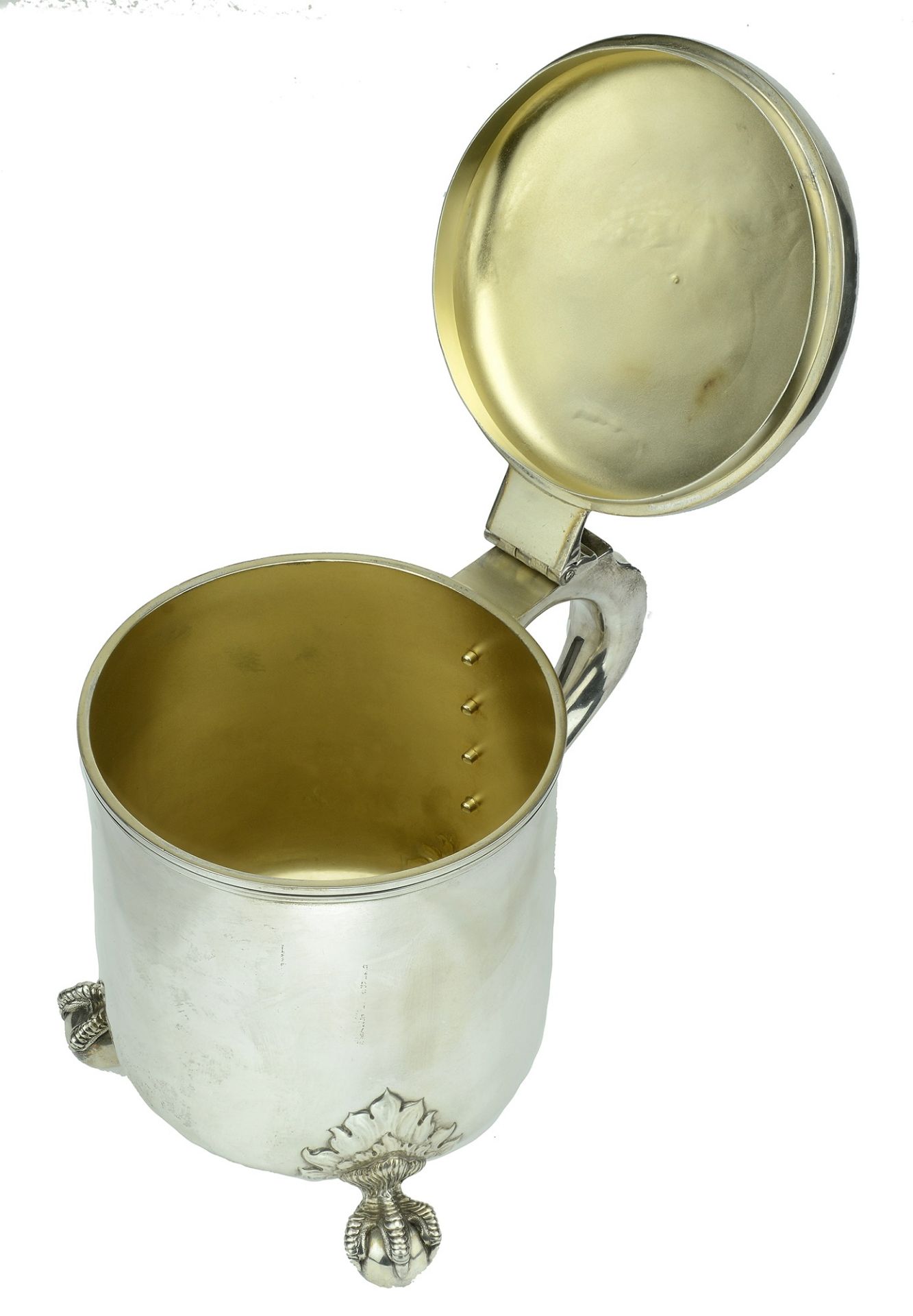 Of Regimental interest: A Victoria silver peg tankard for the Scots Greys, the lid engraved... - Bild 5 aus 6