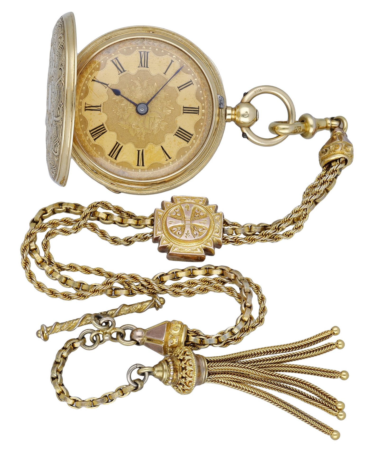 John Carter, London. A gold hunting case watch, circa 1868. Movement: gilded three quarter...