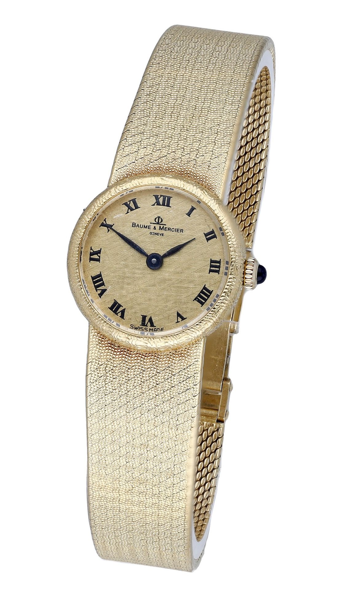 Baume & Mercier. A lady's gold bracelet watch, Ref. 36663-9, circa 1990. Movement: cal. BM7...