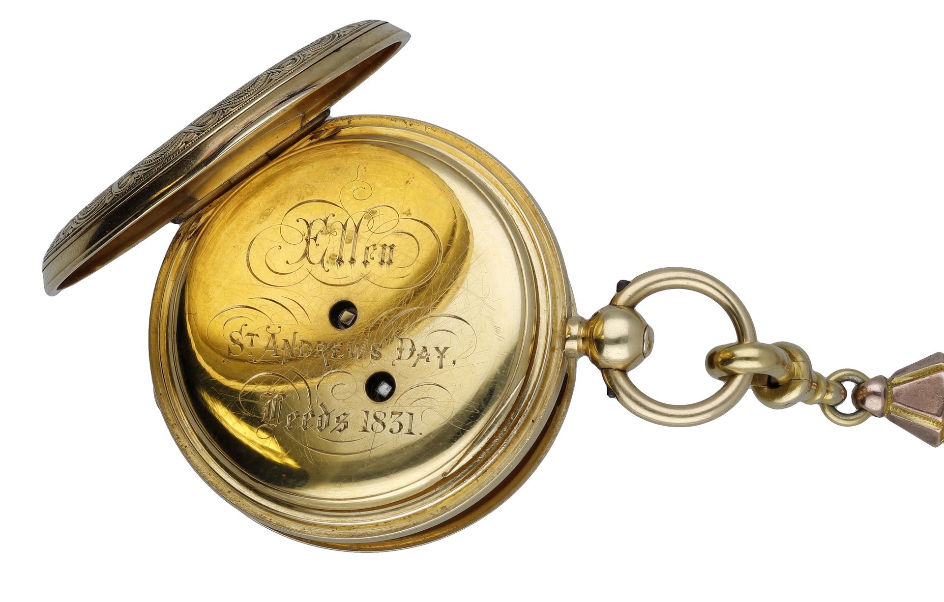 John Carter, London. A gold hunting case watch, circa 1868. Movement: gilded three quarter... - Bild 5 aus 5