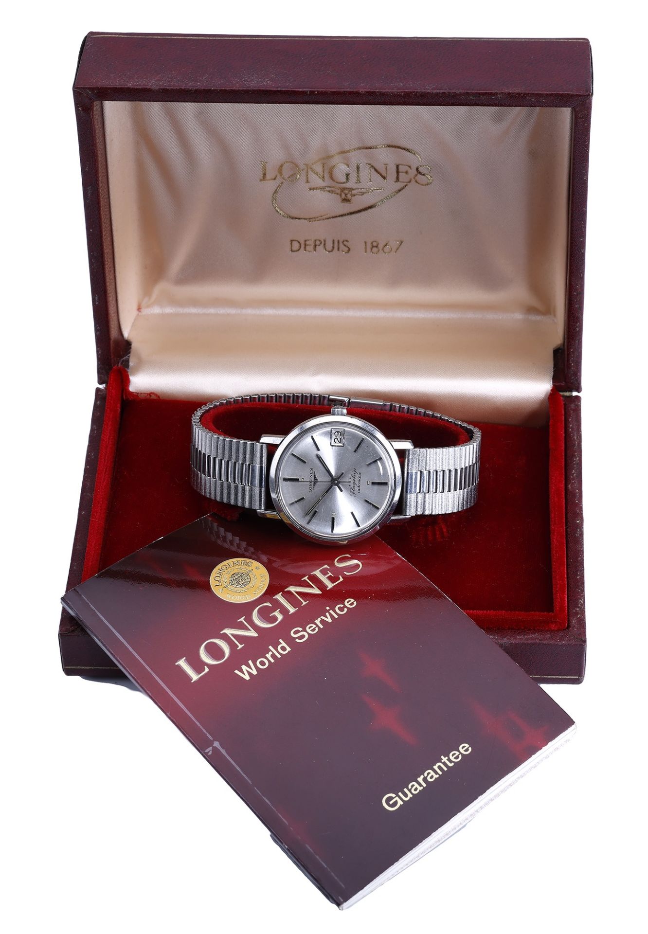 Longines. A stainless steel automatic wristwatch, Ref. 21118, Flagship, circa 1966. Movemen... - Bild 3 aus 4