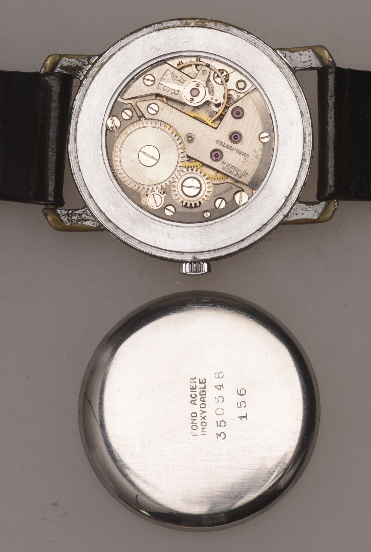 Breitling. A chrome plated and steel wristwatch, Ref. 156, circa 1950. Movement: manual win... - Image 4 of 4