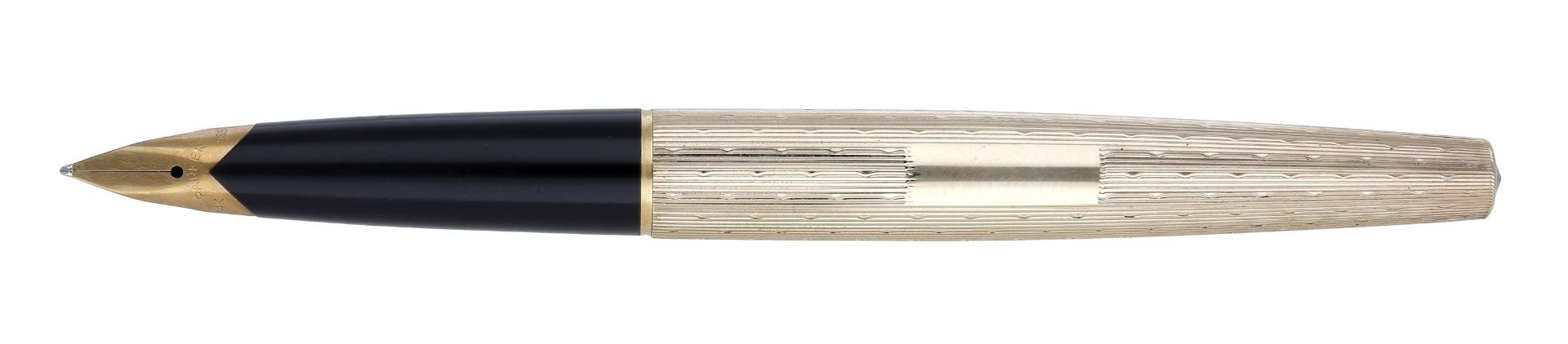 A 9ct gold Parker 61 Presidential Triple set, of waterdrop design, comprising fountain pen,... - Image 3 of 3