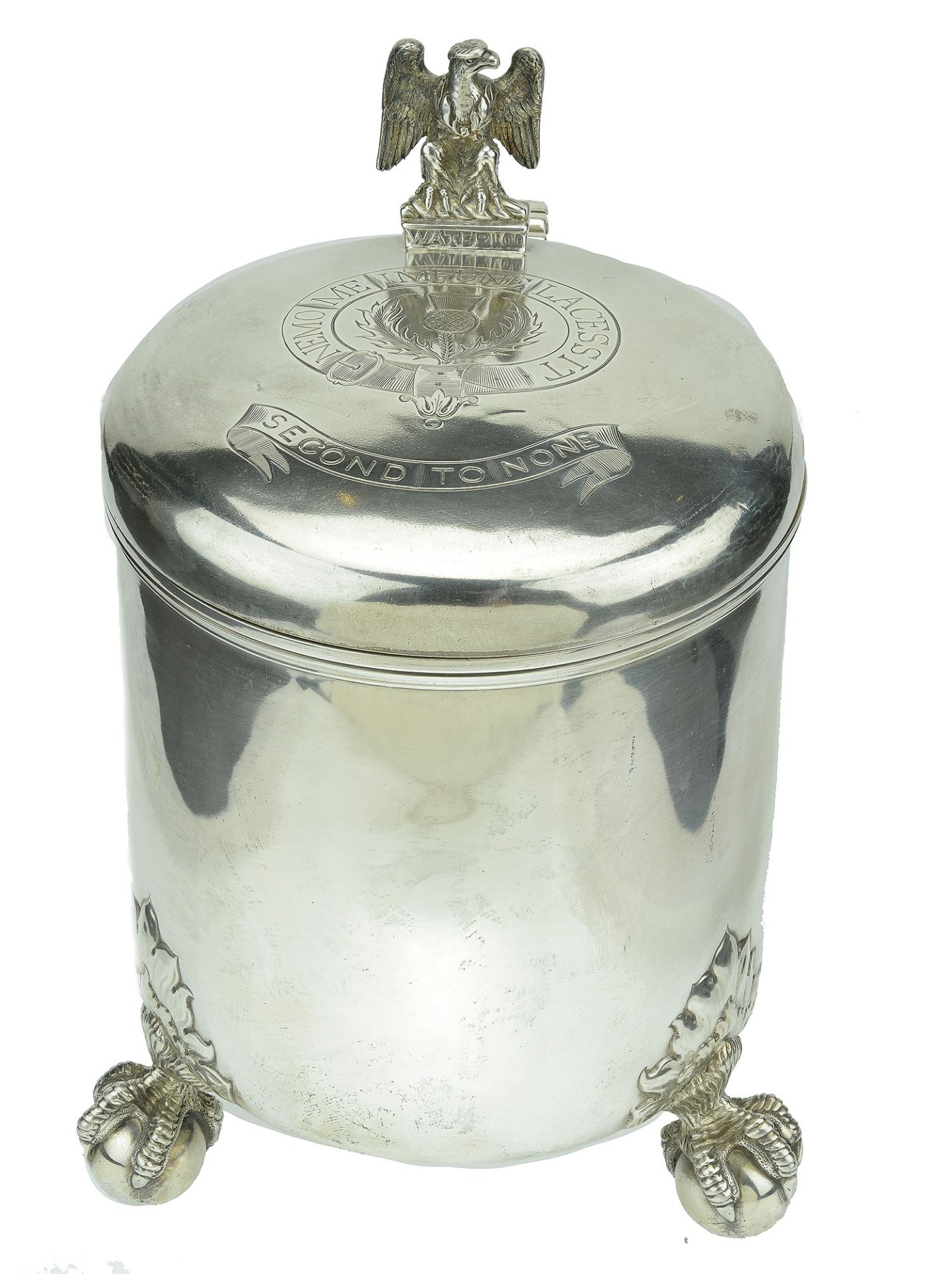 Of Regimental interest: A Victoria silver peg tankard for the Scots Greys, the lid engraved... - Bild 3 aus 6