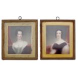 A portrait miniature of a young lady, Anne Withington, attributed to Thomas Hargreaves, circ...
